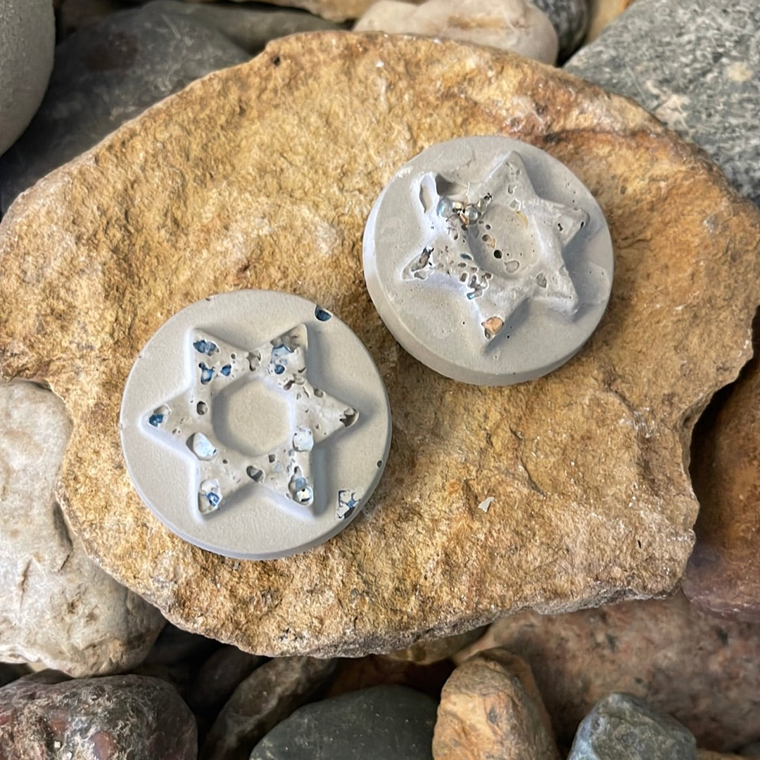 Star of DAVID Cement Pocket Coin Magnet