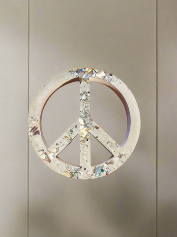 4” Cement Peace Sign
