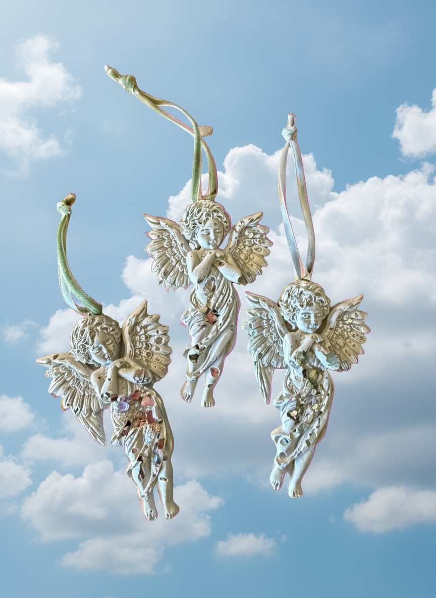 Cement Angel Ornament