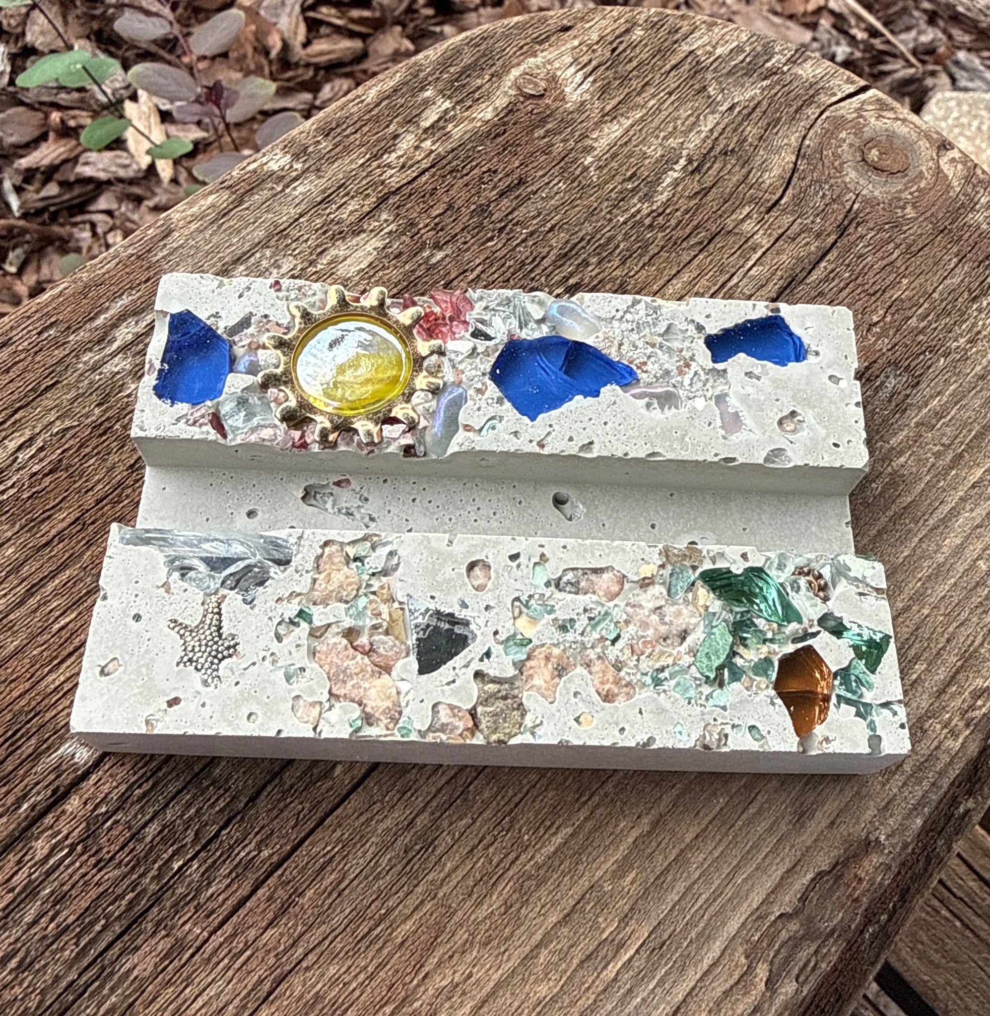 Cement Biz Card Holder