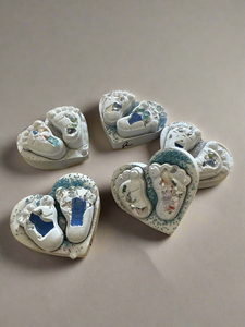 Baby Feet Heart Stones