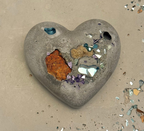 Cement Heart Stone