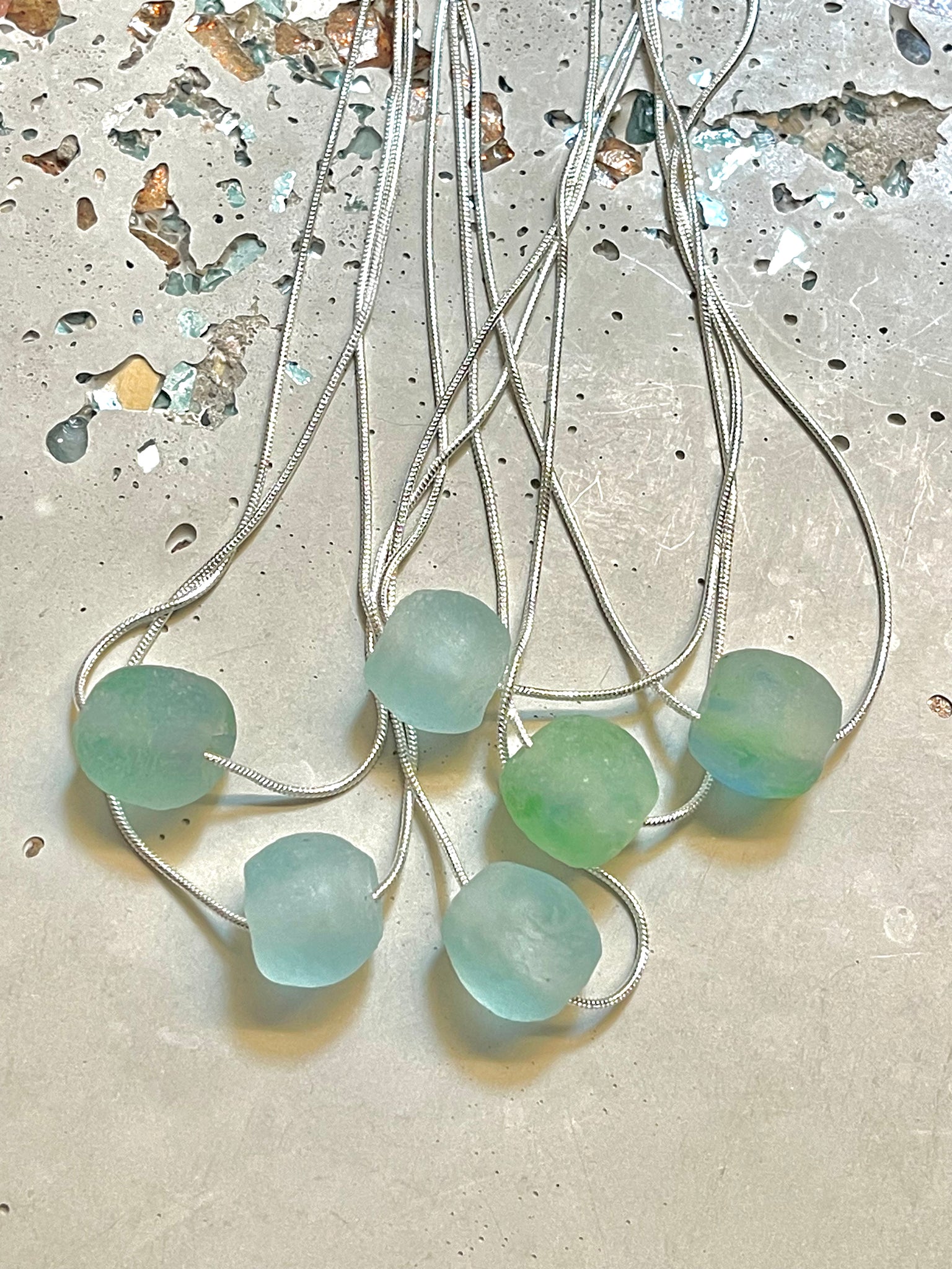 Recycled African Sea Glass Necklace - Sea Green