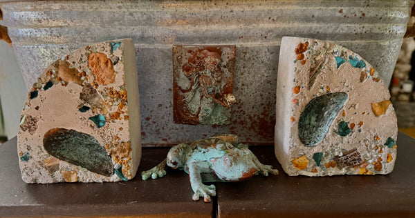 Coastal Cement Book Ends