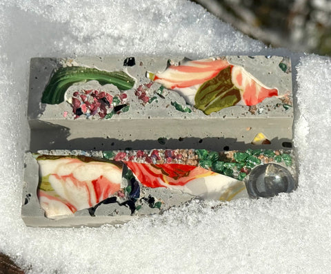 Cement Biz Card Holder