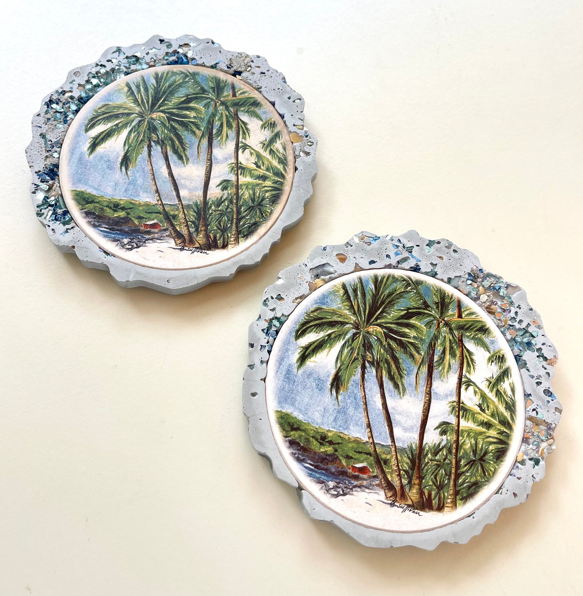 Rescued Palm Trees Coasters - 2 Set