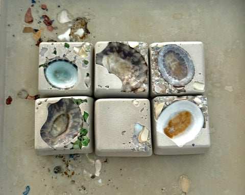 Cement Cube Magnet Set of 6