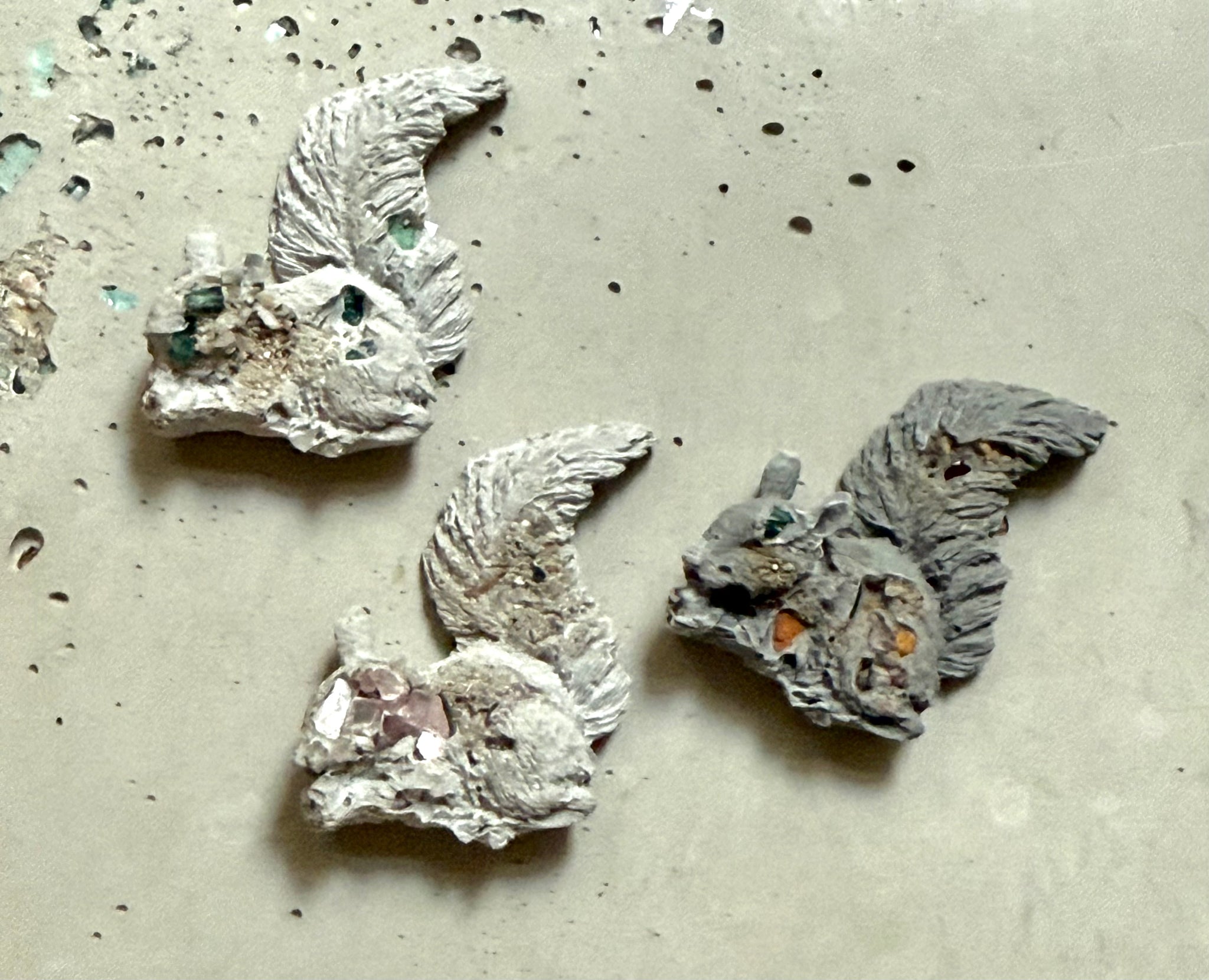 Cement Squirrel Magnet