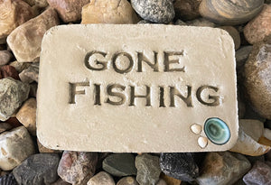 Stone Marker-Gone Fishing