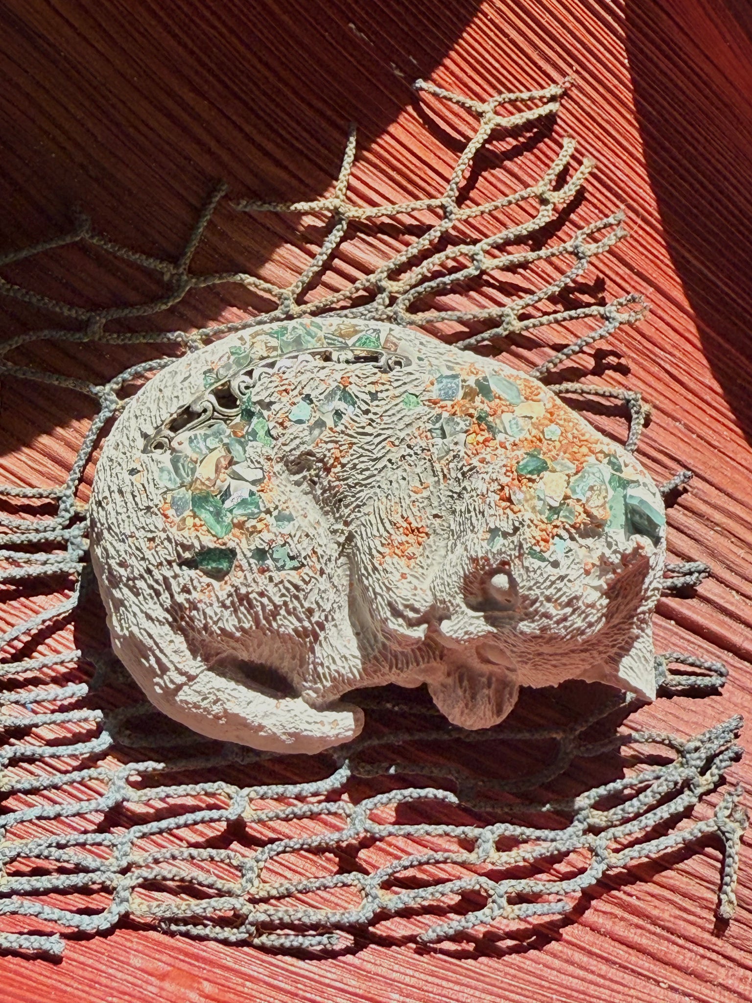 Resting Cement Cat