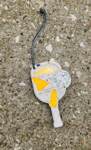 Cement Pickleball Ornament