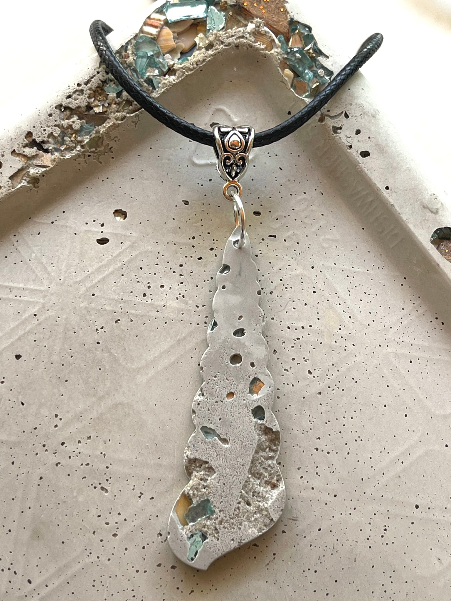 Cement Auger Shell Necklace