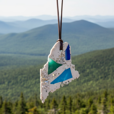 Maine Concrete Ornament