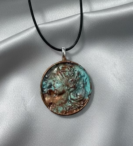 Patina Lady Medallion Necklace