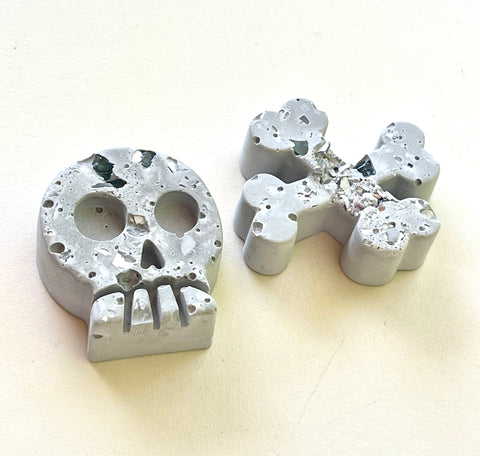 Concrete Skull & Crossbones