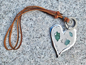 Exaggerated Cement Heart Necklace