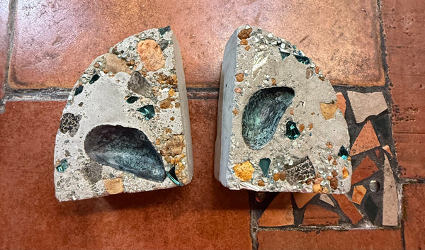 Coastal Cement Book Ends