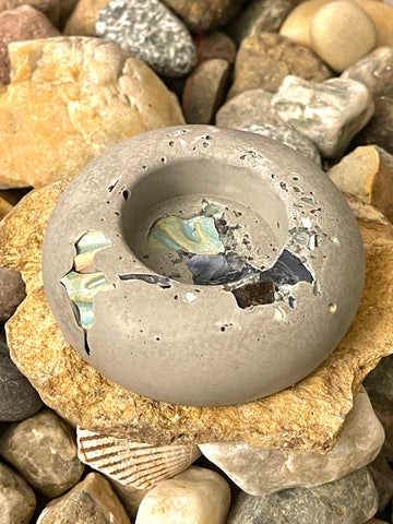 Concrete Sphere Tea Light Holder