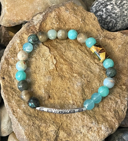 Stretch Mixed-Up Bead Bracelet