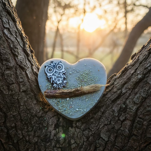 Owl Branch Pocket Heart
