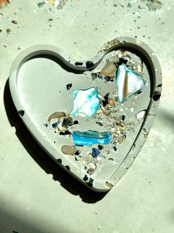 Cement Heart Coaster