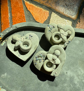 Baby Pacifier Heart Stones