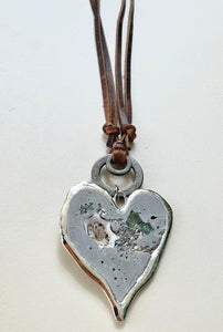 Exaggerated Cement Heart Necklace