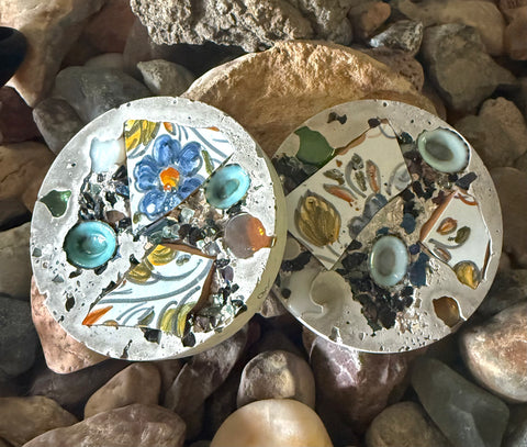 Pair of Cement Coasters