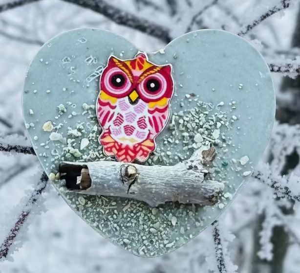 Owl Branch Pocket Heart