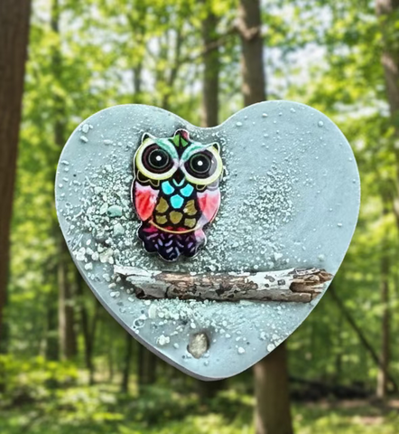 Owl Branch Pocket Heart