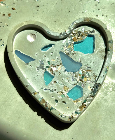 Cement Heart Coaster