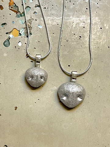 Cement Boop Pendant Necklace