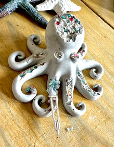 Cement Octopus w/Crutch