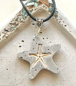 Cement Starfish Necklace