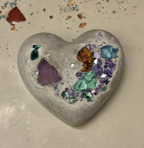 Cement Heart Stone
