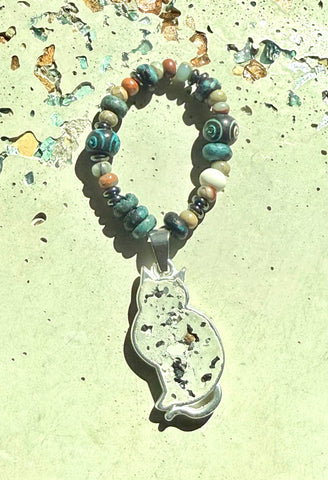 Kitty Prayer Beads Key Chain