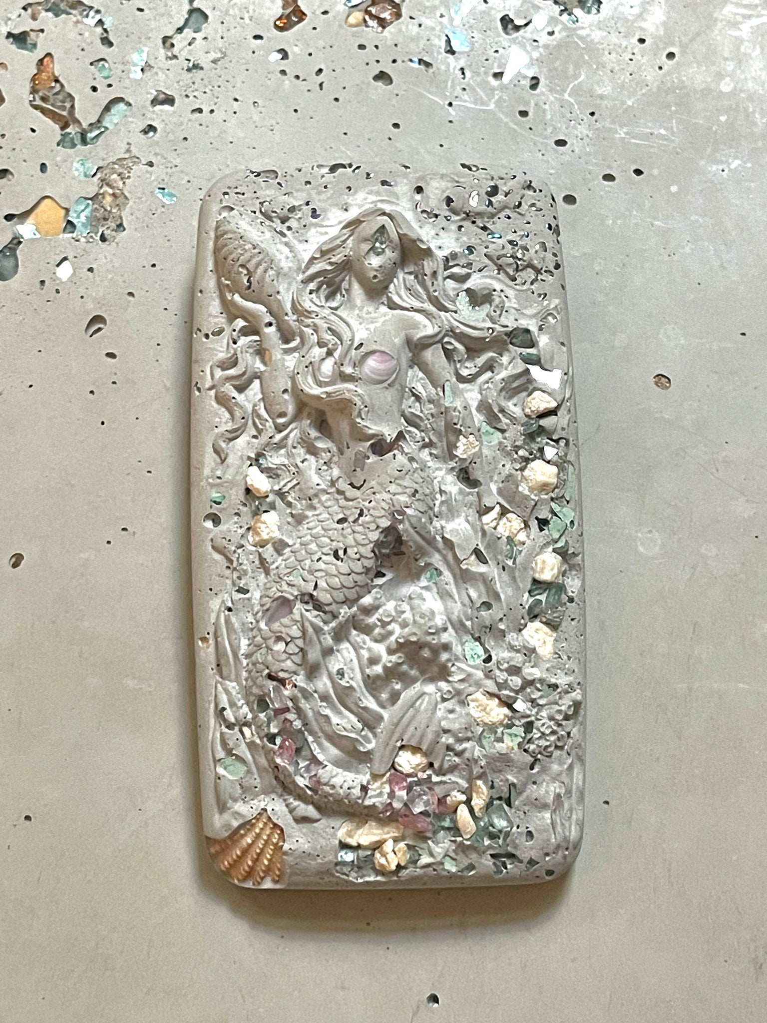 Cement Magnet Plaque - Mermaid