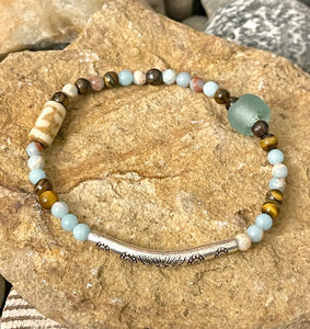 Stretch Mixed-Up Bead Bracelet