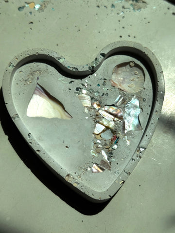Cement Heart Coaster