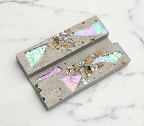 Cement Biz Card Holder