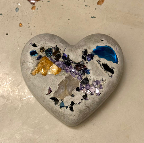 Cement Heart Stone