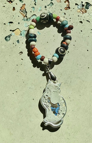 Kitty Prayer Beads Key Chain