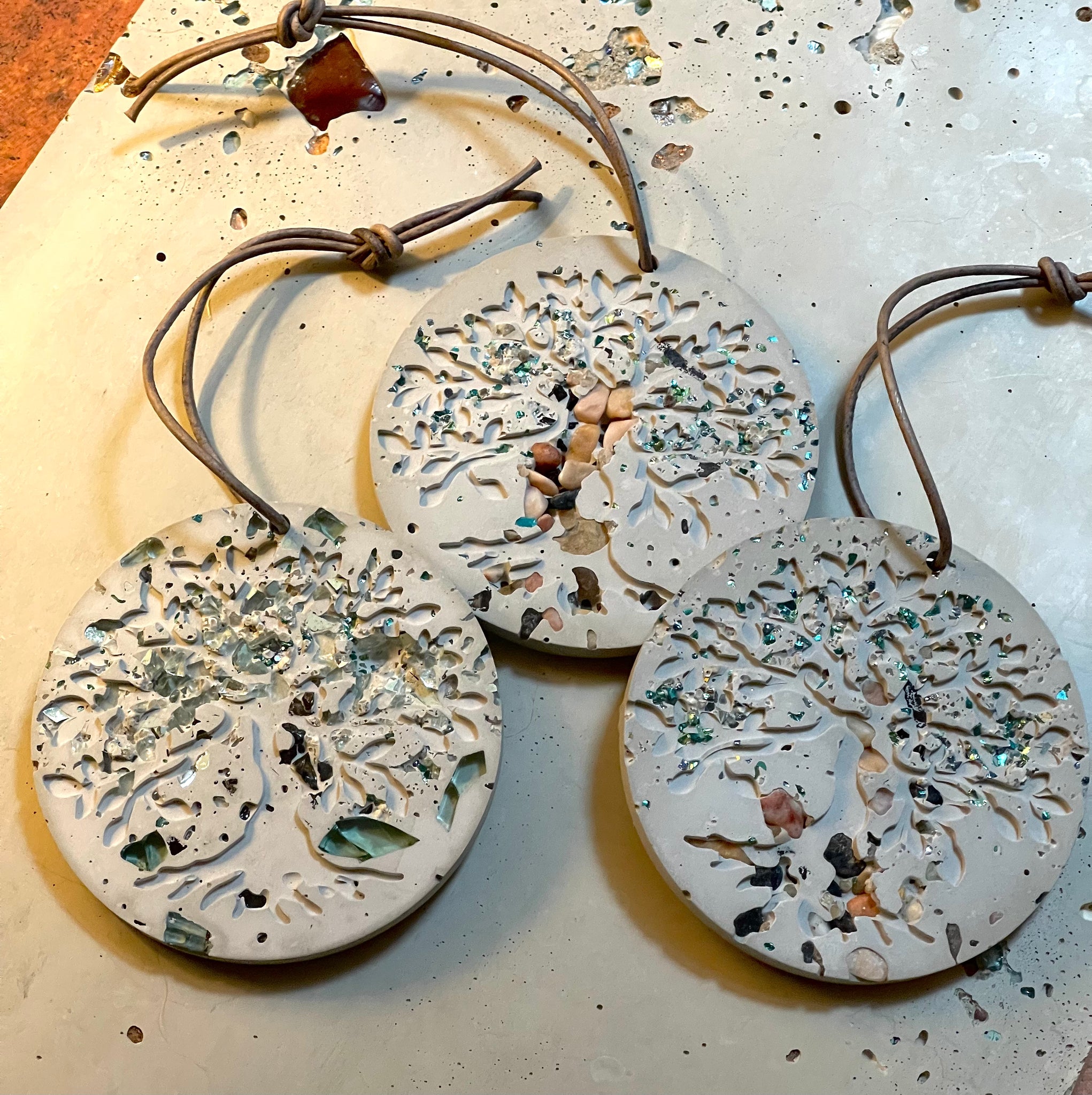 Concrete Tree of Life Ornament