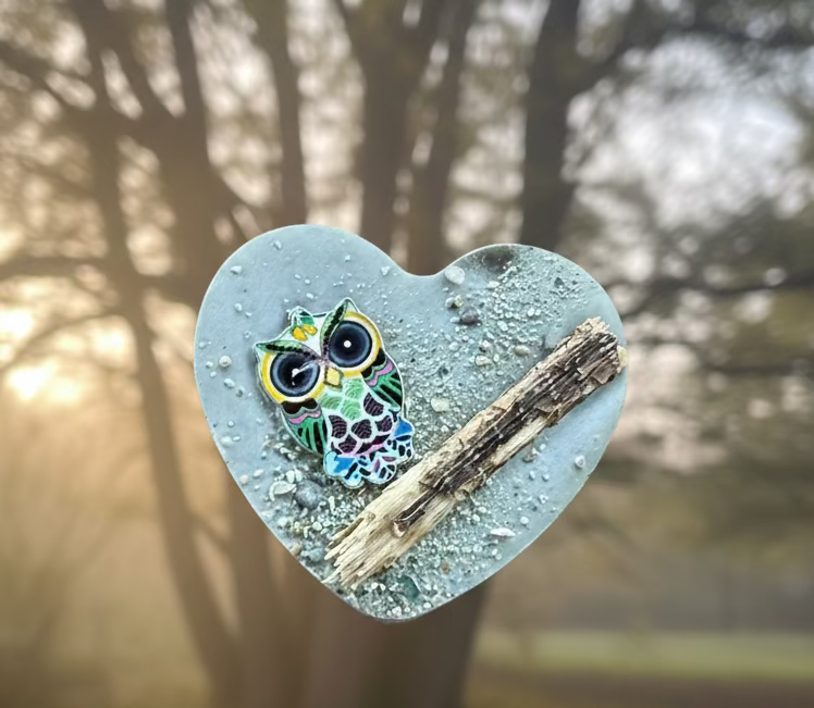 Owl Branch Pocket Heart