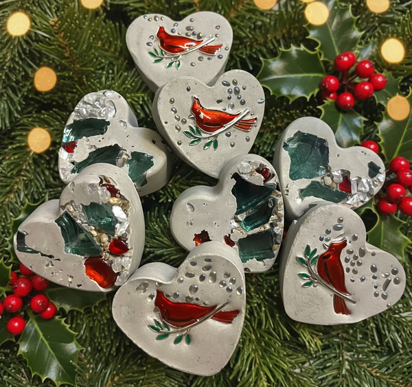 Pocket Heart - Christmas Cardinal