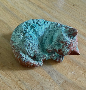 Resting Patina Cement Cat