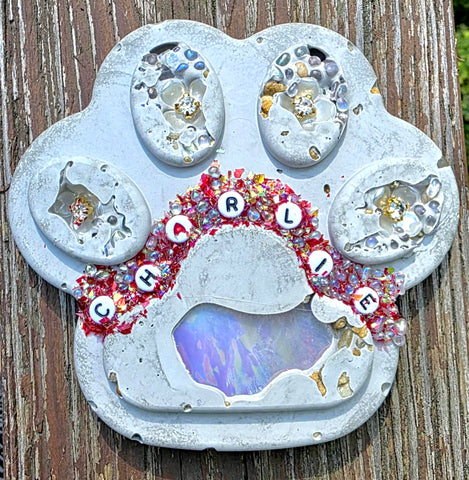 Custom Order: Paw Print Stone 5”