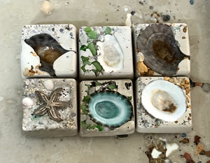 Cement Cube Magnet Set of 6