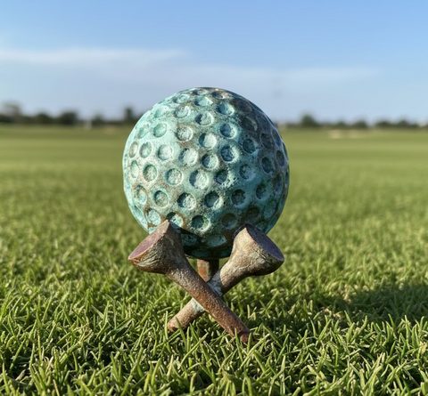 Cement Golf Ball & Tees Magnet