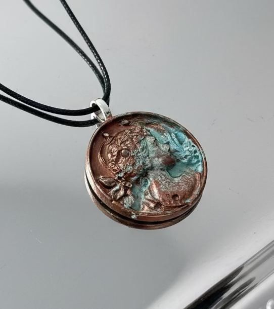 Patina Lady Medallion Necklace